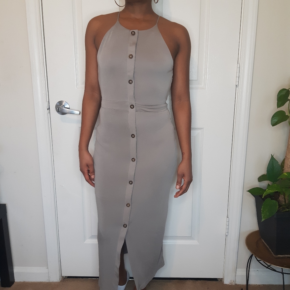 Gray Maxi Dress